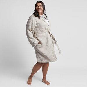 EUC Parachute Cloud Cotton Robe in Tan (Medium)